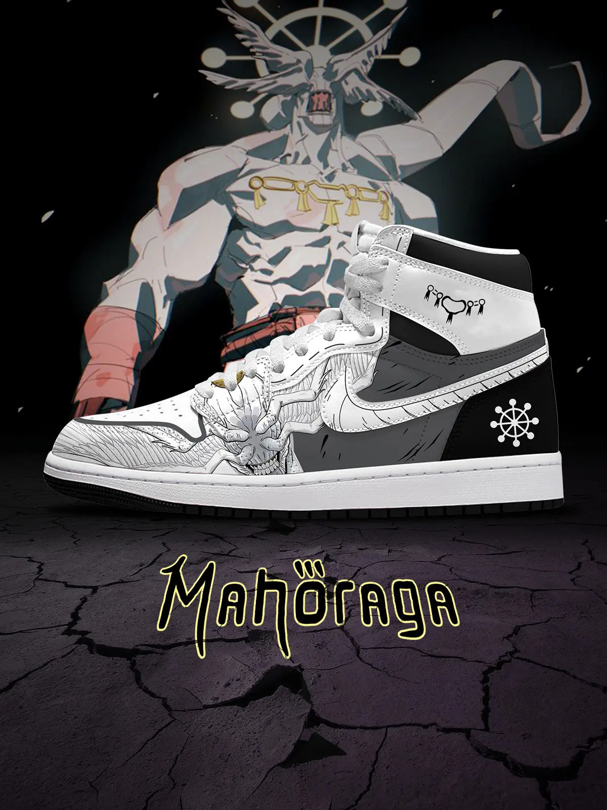 Luffy Gear 5 custom anime sneakers